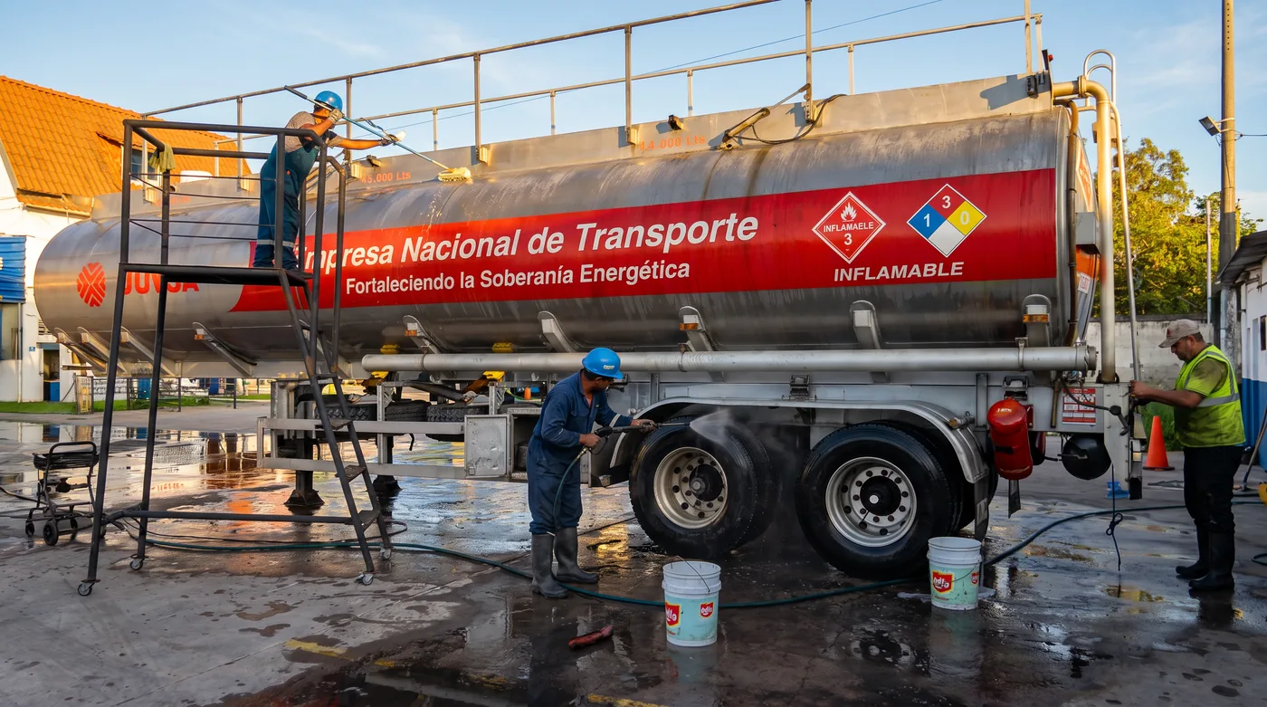 Lavado industrial de cisterna